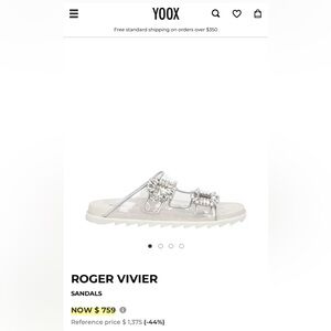 Roger Vivier Silver Embellished Sandals